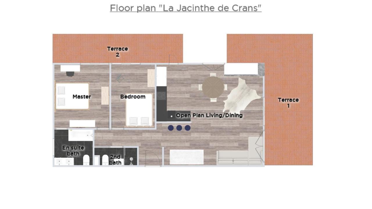 La Jacinthe De Crans Apartment Екстериор снимка